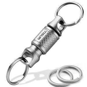 TISUR Titanium Quick Release Retractable Keychain Clip
