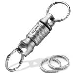 TISUR Titanium Quick Release Retractable Keychain Clip