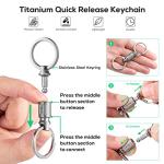 TISUR Titanium Quick Release Retractable Keychain Clip