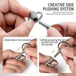FEGVE Titanium Quick Release Keychain with Steel Rings