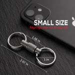 FEGVE Titanium Quick Release Keychain with Steel Rings