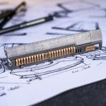 TITANER Mix 2 Rose Gold Titanium Ruler Multitool