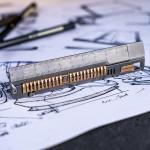 Rose Gold Titanium EDC Ruler Multitool - Imperial