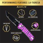 SliceElite La Tigresa Pink Tiger Stripe EDC Knife