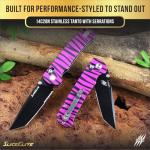 SliceElite La Tigresa Pink Tiger Stripe EDC Knife