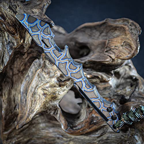 Blue Titanium Pry Bar Crowbar EDC Multi-Tool