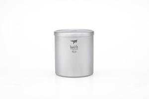 Keith Titanium Double-Wall Mug with Lid - 10.1 oz
