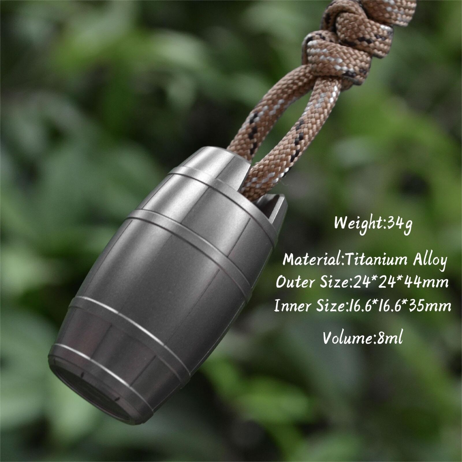 Waterproof Titanium Pill Container for Outdoor Adventure