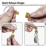 WANERSEN 2pcs Stylish Quick Release Keychain Set