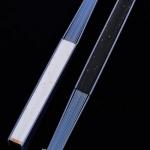 WANERSEN Blue Titanium Folding Kung Fu Fan