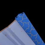 WANERSEN Blue Titanium Folding Kung Fu Fan