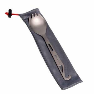 FlipFuel Titanium Spork with Built-In Bottle Opener