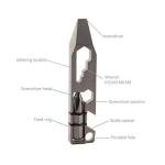 Titanium Pry Bar Multitool Keychain – Gray