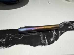 Titanium Bolt Action EDC Flashlight with Engraving