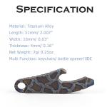 Titanium EDC Pry Bar Multi Tool with Opener