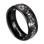 Men’s Black Titanium Meteorite Wedding Band - 8mm