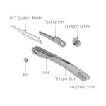 TITANER Titanium EDC Folding Pocket Scalpel Knife