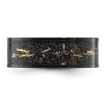 Titanium Black and Gold Foil Inlay Ring