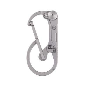 RovyVon U4 Titanium Carabiner Keychain with Ruler