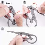 RovyVon U4 Titanium Carabiner Keychain with Ruler