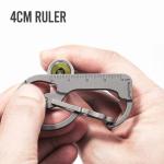 RovyVon U4 Titanium Carabiner Keychain with Ruler