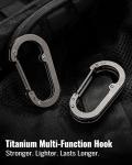 SAYRAM ST6 Lightweight Titanium Purse Hook & Clip