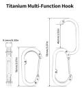 SAYRAM ST6 Lightweight Titanium Purse Hook & Clip