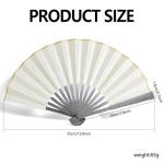 WANERSEN Lightweight Titanium Folding Fan - White