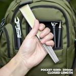 WANERSEN Lightweight Titanium Folding Fan - White