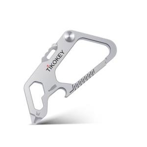 TiKOKEY Titanium Quick Release Carabiner Keychain