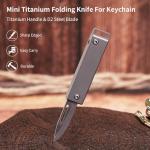 TIKIDESIGN TKK1 Mini Titanium Pocket Knife, EDC Tool