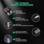 TIKIDESIGN TKK1 Mini Titanium Pocket Knife, EDC Tool
