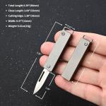 TIKIDESIGN TKK1 Mini Titanium Pocket Knife, EDC Tool