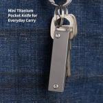 TIKIDESIGN TKK1 Mini Titanium Pocket Knife, EDC Tool