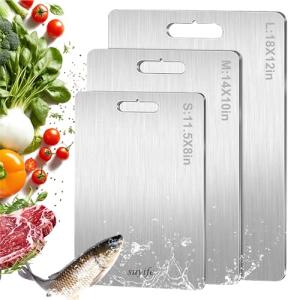 Titanium Cutting Board Set - 3 Double-Sided Boards