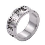 Titanium Steampunk Gear Fidget Spinner Ring