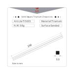 Keith Titanium Square Handle Chopsticks with Case