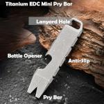 Titanium Mini EDC Pry Bar Bottle Opener Keychain