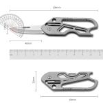 Titanium Pocket Folding Knife Carabiner Opener EDC Keychain Outdoor Hunting Tool