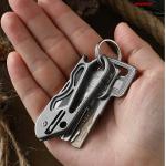 Titanium Pocket Folding Knife Carabiner Opener EDC Keychain Outdoor Hunting Tool