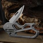Titanium Pocket Folding Knife Carabiner Opener EDC Keychain Outdoor Hunting Tool