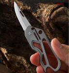 Titanium Pocket Folding Knife Carabiner Opener EDC Keychain Outdoor Hunting Tool