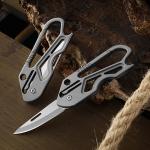 Titanium Pocket Folding Knife Carabiner Opener EDC Keychain Outdoor Hunting Tool