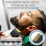 HUMMINGBIRD MK17 DualPro Foil Shaver & Beard Trimmer for Men Plus Jetpack Organizer Bag – Gold Titanium Blades, Metal Body, Digital Battery & RPM Monitoring, Wet & Dry, USB-C Charging Dock