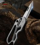 Titanium Pocket Folding Knife Carabiner Opener EDC Keychain Outdoor Hunting Tool