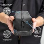 HUMMINGBIRD MK17 DualPro Foil Shaver & Beard Trimmer for Men Plus Jetpack Organizer Bag – Gold Titanium Blades, Metal Body, Digital Battery & RPM Monitoring, Wet & Dry, USB-C Charging Dock