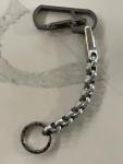 EDC Titanium Ti Carabiner Keychain w/Heavy D Link Chain, 8.5”/215.9mm