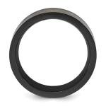 Auriga Fine Jewelry Titanium Polished Black IP-plated with Black and Gold Foil Inlay 8 mm Band Size 7