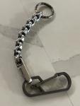 EDC Titanium Ti Carabiner Keychain w/Heavy D Link Chain, 8.5”/215.9mm