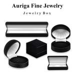 Auriga Fine Jewelry Titanium Polished Black IP-plated with Black and Gold Foil Inlay 8 mm Band Size 7